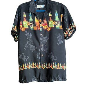 Men's High Surf Hawaiian Style Beer Ale Shirt, Size Medium